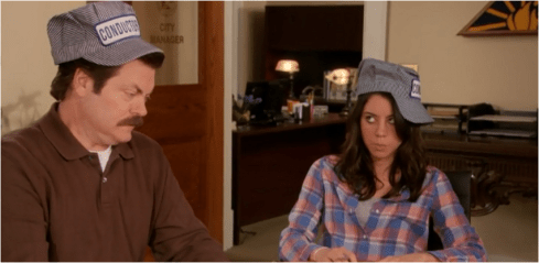 Ron and April hats