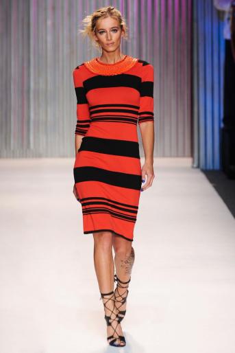 Tracy Reese red and black stripes