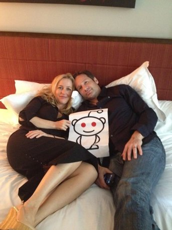 Gillian Anderson and David Duchovny AMA