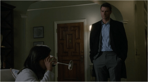 Scandal 3.11 wine cardigan no tie