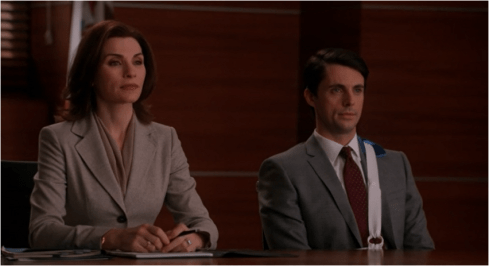 The Good Wife 5.18 Alicia and Finn light grey