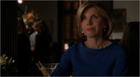 The Good Wife 5.18 Diane and a martini