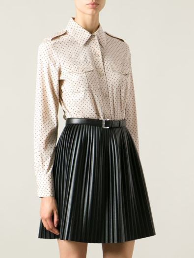 Leather pleats