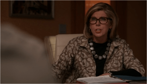 The Good Wife 6.17 Diane pebble necklace