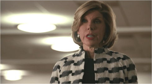 the Good Wife 6.19 Diane black and white