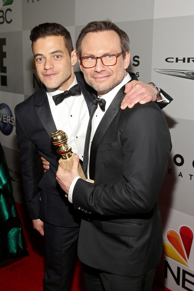Rami Malek and Christian Slater