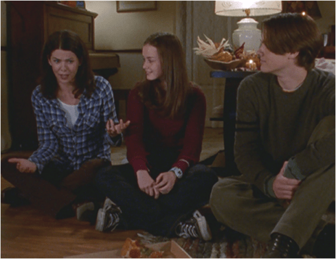Gilmore Girls 1.07 rory, Luke and Lorelai