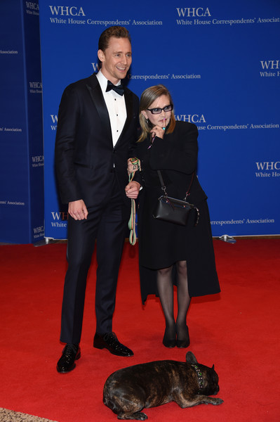 Carrie Fisher and Tom Hiddleston