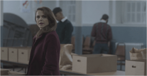 The Americans 4.11 Elizabth purple coat